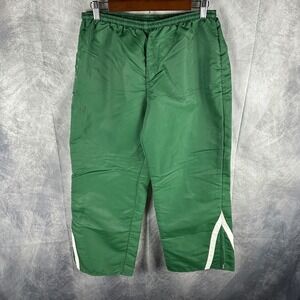 Vintage Nike Mens Green Nylon Track Pants Windbreaker Ankle Zip Large 80s Canada